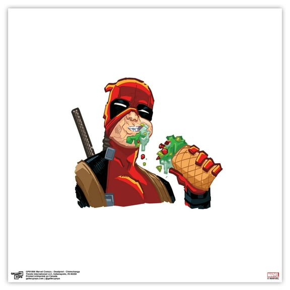 Gallery Pops Marvel Comics - Deadpool - Mask Wall Art, Unframed Version, 12" x 12"