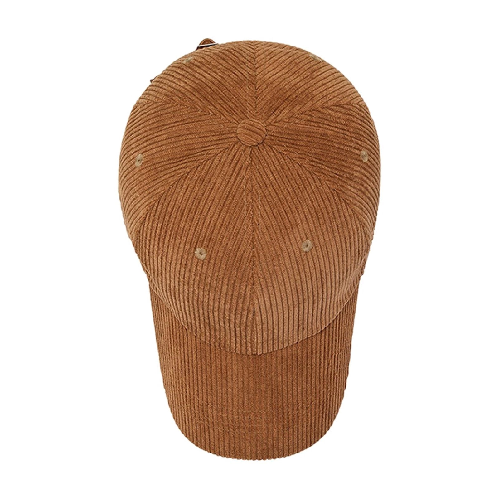 Corduroy Baseball Cap Unisex Adjustable Sun Hat Breathable Lightweight Unisex Corduroy La Baseball Cap, Adjustable Outdoor Sun  main image 2