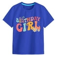 thumbnail image 4 of Zanarzt Little Girls Short Sleeve Tops Birthday Girl Shirts Toddler Kid Girls T Shirt Birthday Outfits Summer Tees Gifts Party Tops Blue,1-2 Years, 4 of 4