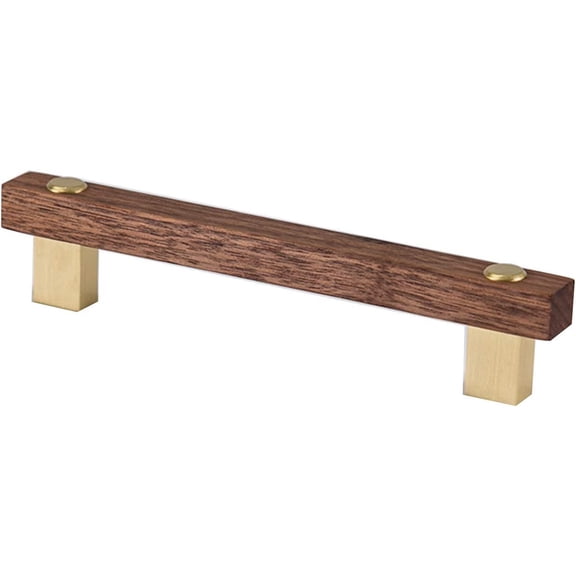 Gamvdout Drawer Knobs Cupboard Pull Handles Kitchen Cabinet Handle  Brass Safflower Pear Solid Wood T Bar Handles Furniture Drawer Dresser Chest of Drawers Door Pull Knob