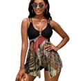 thumbnail image 2 of Ghostbusters Women's Split Skirt Swimwear Two-Piece Swimsuit Backless Bikini Set Summer Holiday Beach Adjustable Bathing Suit, 2 of 6