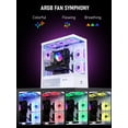 thumbnail image 3 of Evounic White Gaming PC Computer Desktop – i7 Xeon E5 3.20GHz, RTX 3050, 16GB RAM, 512GB SSD + 1TB HDD, WiFi 6 & BT 5.4, 9× ARGB Fans, Windows 11 Pro, High-Performance White Gaming Tower VR Ready, 3 of 6