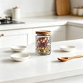thumbnail image 5 of JHyouerji Clear Glass Sealed Canister 4x5x4 Inch,Food Safe Storage Vessel for Coffee Tea Candy Dry Grains Kitchen Counter Pantry Organizer, 5 of 7