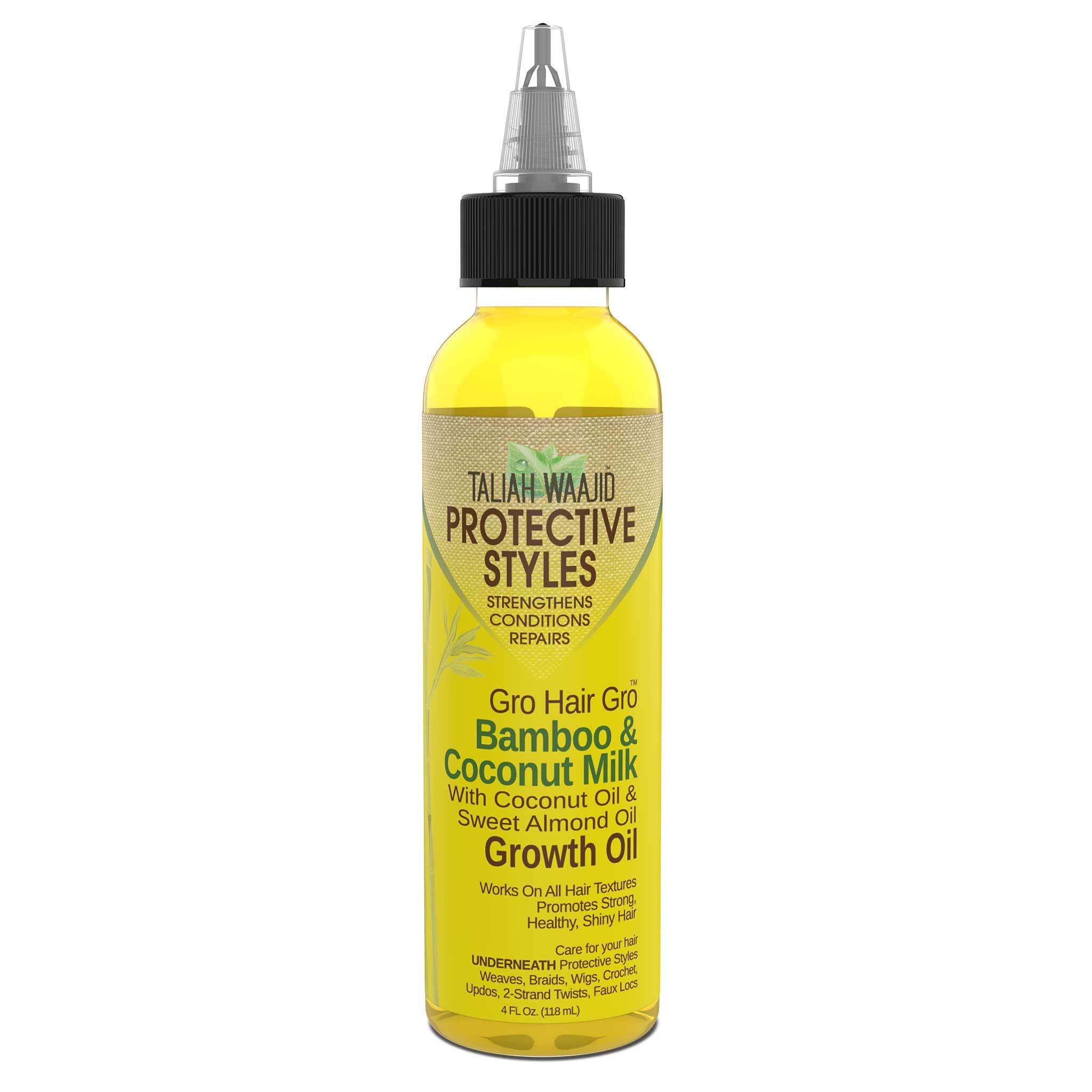 Taliah Waajid Gro Hair Gro Protective Styles Bamboo & Coconut Hair Oil, 4 fl oz