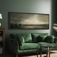 thumbnail image 3 of Large Framed Canvas Print Moody Countryside Storm Canvas – Dramatic Rural Landscape with Dark Clouds Wall Art Decorative Ready to Hang Painting for Living room Bedroom - 60"x20" Black Frame, 3 of 9