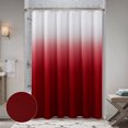 thumbnail image 1 of Rideaux de Douche Rouge Vin pour Salle de Bain, Texture Ombrée – Ensemble de Rideau de Douche en Tissu, Hôtel Spa Luxe avec 12 Crochets, Lavable à la Machine, Rideau de Salle de Bain Décoratif Rouge Vin 72 x 72, 1 of 5