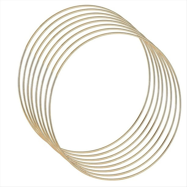 8 Piezas de de Aros Florales de Metal, Anillos de Macramé de 12 Pulgadas para Decoración de Coronas de Boda, Centros de Mesa