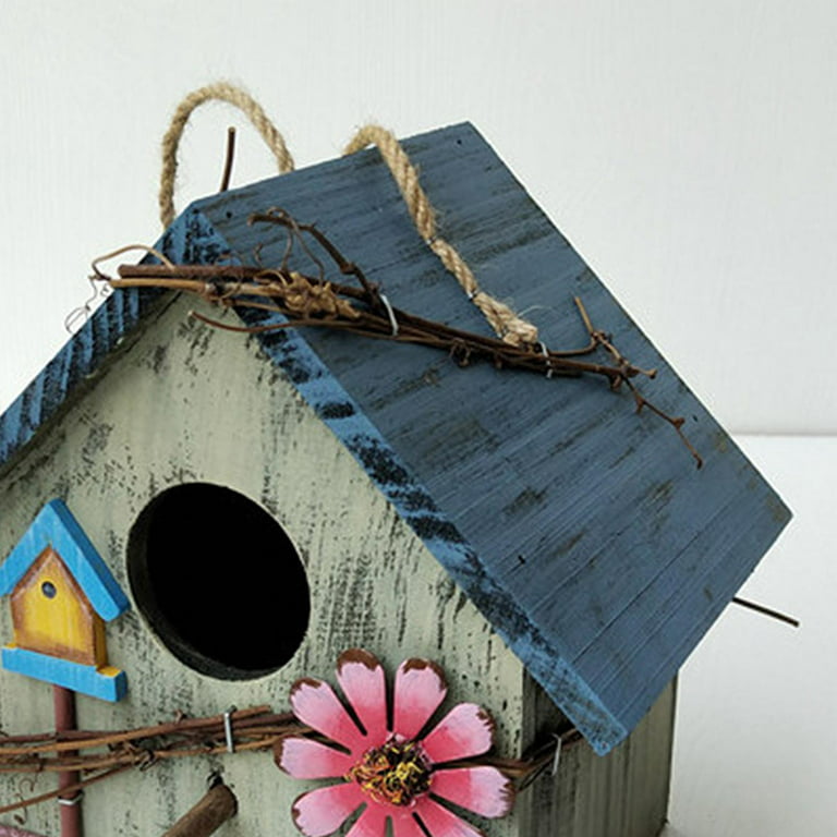 Maison d'oiseau en bois Hanging Nest Home Garden Decor