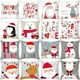 thumbnail image 2 of Fundas de cojines de Navidad, Serie de Navidad Papá Noel alce Patrón de dibujos animados Algodón Lino Fundas de almohada decorativas Fundas de almohada para sofá kaili Sencillez, 2 of 5