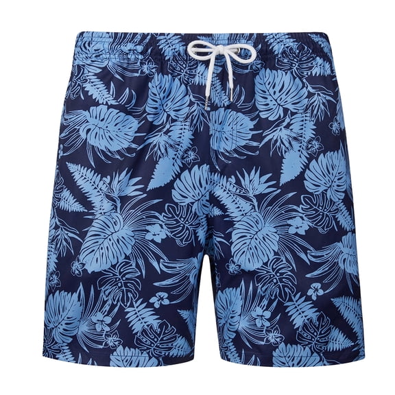 Men's Swim Trunks Mesh Lining Beach Board Shorts Swimwear Quick Dry with Pockets Blue L
