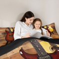 thumbnail image 5 of Feelyou Wooden Guitar Kid Twin Comforter Sets, Modern Music Bedding Set, 2-Piece, 5 of 8