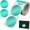 Green, variant on Green Metallic Foil Embossing Stickers,Round Blank Labels Stickers,Envelope Seals Stickers with Serrated Edge,Self Adhesive Stickers,250 Stickers Per Roll,for Package Wedding 2 Roll
