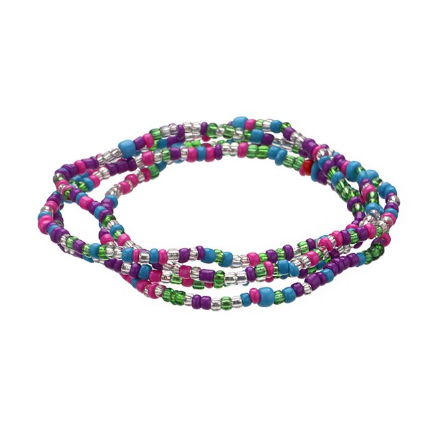 Women Waist Bead Chain Multi-layer Elastic Body Chain Belly Chain for Beach