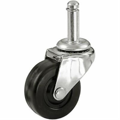 Rubber on Poly Wheel Total Lock Stemless Caster Brg. 3" x 1-1/4" Hole 1/2" 