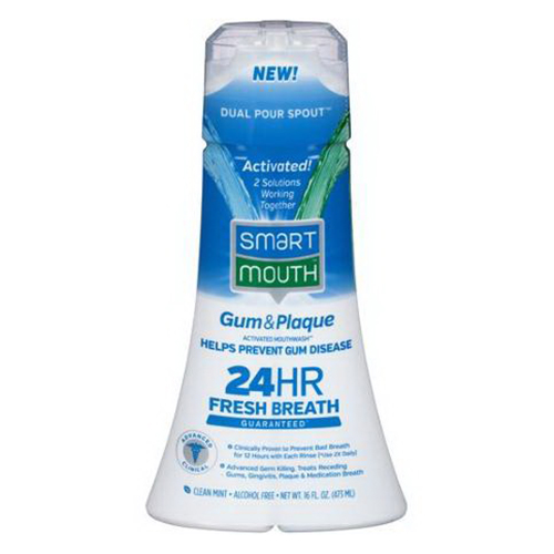 SmartMouth Gum and Plaque Activated Mouthwash, Clean Mint, 16 oz