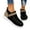 Black, variant on Womens Platform Ankle Boots Winter Fall Wide Width Round Toe Walking Flats Casual Short Booties Shoes Grey Size 9.5