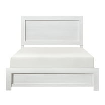 Queen Panel Bed - White Finish - Wooden Bedroom Furniture - Bed in a Box - Headboard/Footboard/Rails Included Box Spring Required Queen White Bedroom Bed Frame Wood