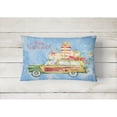 thumbnail image 2 of Merry Christmas White Poodle Canvas Fabric Decorative Pillow, 2 of 3
