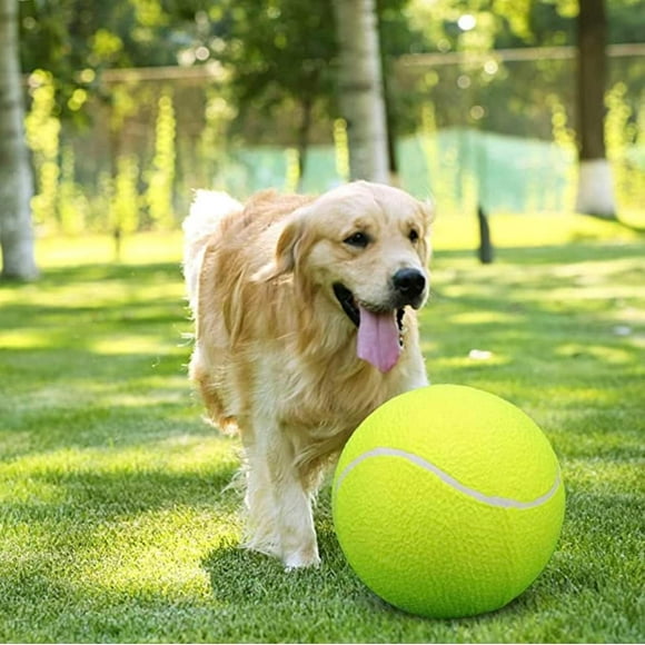 Herding Ball for Dogs, 9.5" Oversize Jolly Ball for Dogs, Large Pet Chew Toy for Outdoor/Indoor Sports Dog Ball Gift (Yellow)
