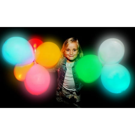 - illooms Mixed Colors LED Light Up Balloons 15 Total Birthday Party Balloons