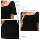 thumbnail image 5 of Mujer Manga Corta Top Patrones De Flores Dobladillo Con Volantes Busto Fruncido Elástico Camiseta De Verano Negro L, 5 of 6
