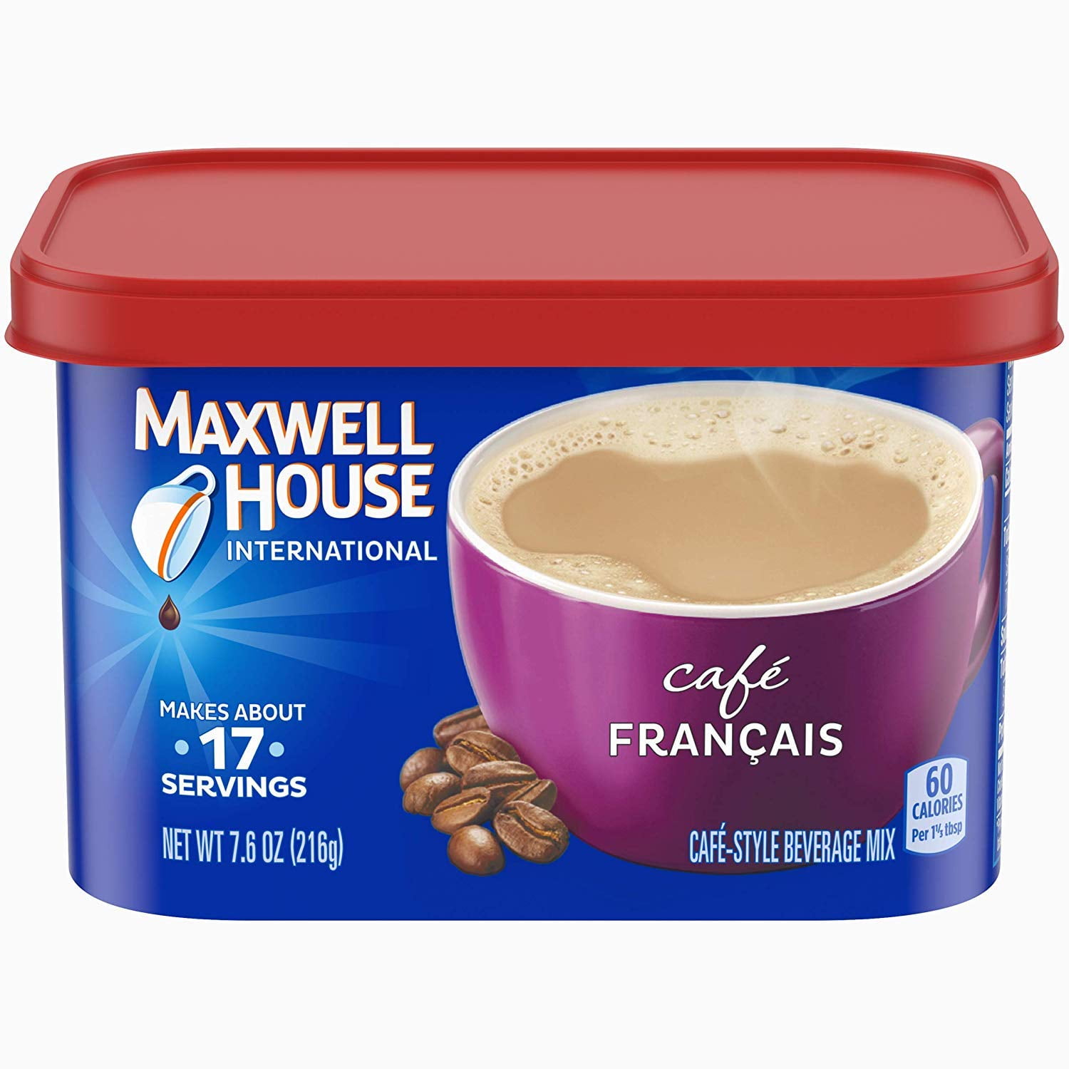 Maxwell House International Original Cappuccino Cafe Style Instant Coffee Beverage Mix 8.3 oz. Canister Walmart
