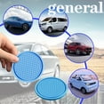 thumbnail image 5 of 4 PCS Car Cup Holder Coaster, 2.75In PVC Anti Slip Cup Holder Insert Coaster, Honeycomb Waterproof Fixed Tea Coaster, Universal for Vehicle Interior Cup Mats (Blue), 5 of 5
