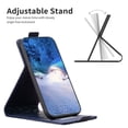 thumbnail image 2 of Flip Wallet Case for Samsung Galaxy S25 Plus, PU Leather Magnetic Snap Folio Cover with Card Holder, Kickstand Function - TPU Shockproof Durable Protective Phone Case for Galaxy S25 Plus, Blue, 2 of 7