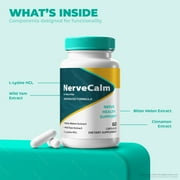 (2 Pack) NerveCalm – Natural Daily Support Blend for Nerves, Memory & Focus | Nerve Calm Easy-to-Take Capsules (120 Capsules)