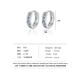 thumbnail image 3 of Aretes Plata Pura Xtellar Con Moissanita Diseño Minimalista 13mm, 3 of 4