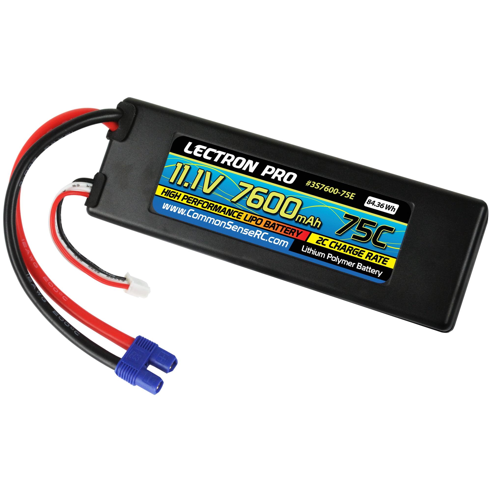 Lectron Pro 3.7V 1000mAh 30C Lipo Battery with JST Connector for Dromida Vista 2 Pack 