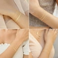 thumbnail image 4 of Gold Bracelets for Women, 14K Dainty Gold Plated Stackable Bracelets for Women Trendy Gold Bracelet Stack Set Waterproof Chain Bracelets Paperclip Adjustable Tennis Minimalist Tiny Cute Jewelry, 4 of 13