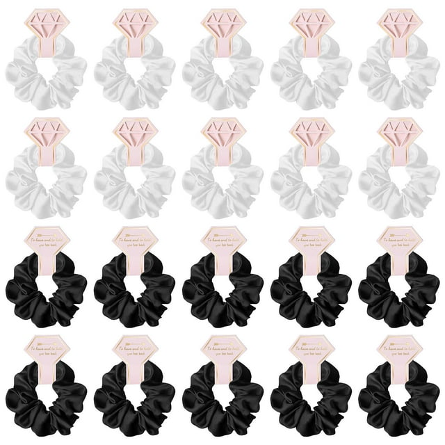 20 unidades de coleteros, diademas de moda para niñas para peinados de novia y fiestas nupciales Blanco negro