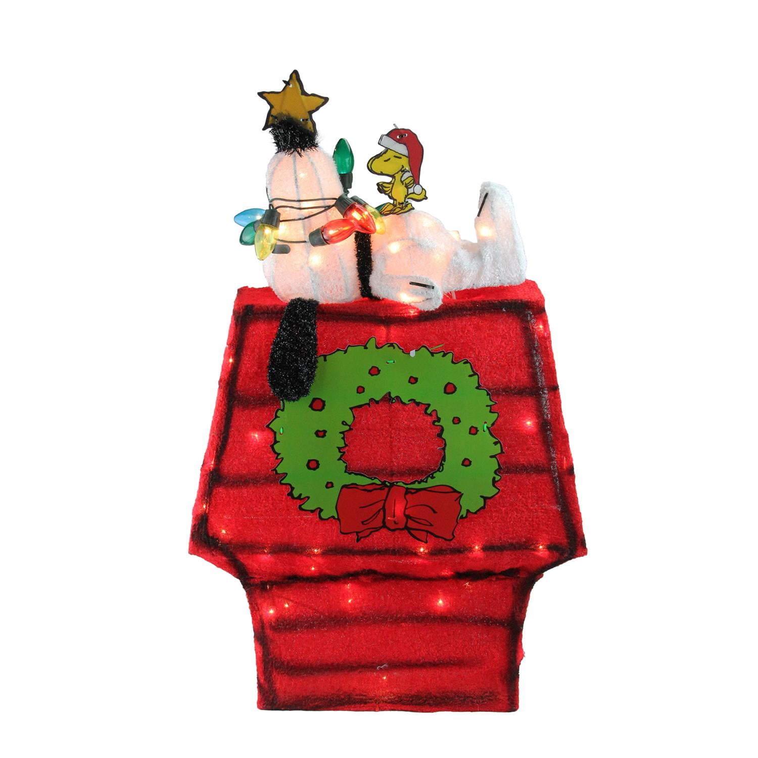 27” PreLit Peanuts 3Dimensional Snoopy with Star Christmas Outdoor