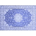 thumbnail image 1 of Ahgly Company Machine Washable Indoor Rectangle Medallion Blue Traditional Area Rugs, 3' x 5', 1 of 4