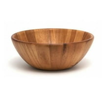 Lipper International Acacia Round Flair Bowl, 12 x 4.5", Brown