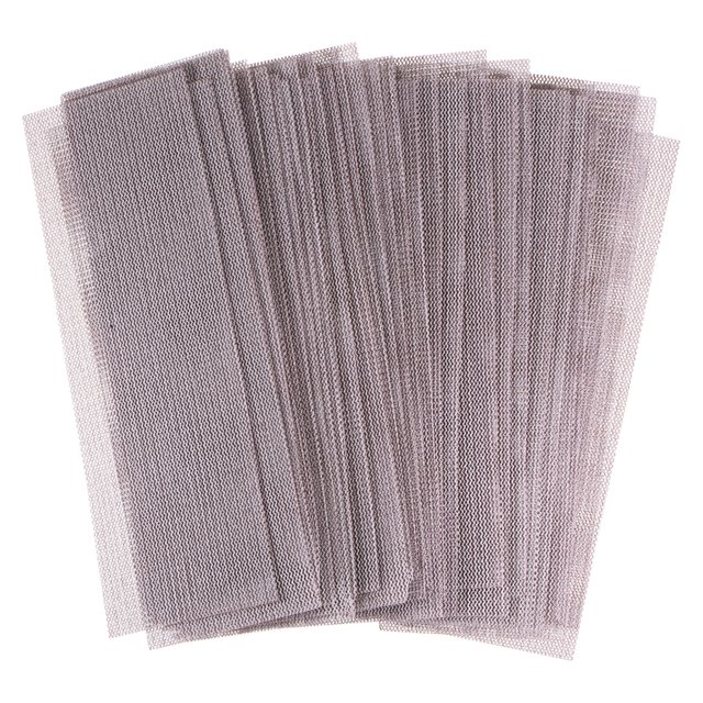 Unique Bargains 30pcs 120 Grits Mesh Sanding Screen Sheets 2-3/4' x 8' Wet or Dry Sandpaper Pads for Wood Metal Automotive