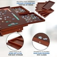 thumbnail image 4 of Jumbl 1000-Piece Wooden Jigsaw Puzzle Table with Drawers, 23 x 31" - Dark Brown, 4 of 7