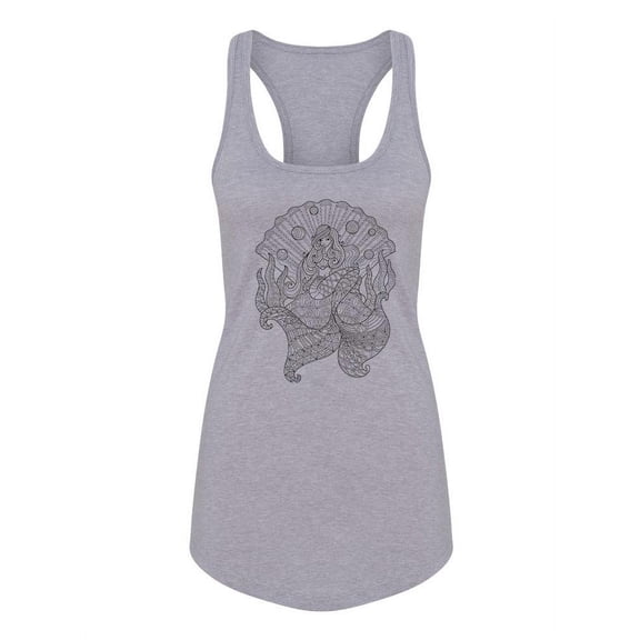 Mermaid In Pattern Racerback Tank Women -Image by Shutterstock, Female XX-Large