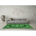 thumbnail image 3 of Ahgly Company Indoor Square Medallion Emerald Green French Area Rugs, 3' Square, 3 of 4