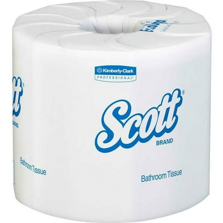 Scott 100 Percent Recycled Fiber Roll Bathroom Tissue - 605 Sheets per Roll, 80 Rolls per Case