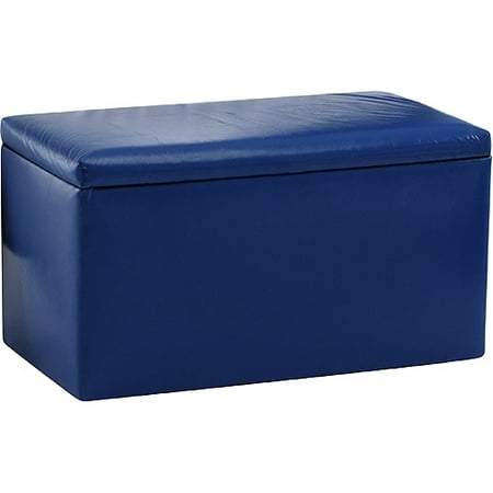 Skyline Furniture - Vinyl Storage Bench, Nautical Blue