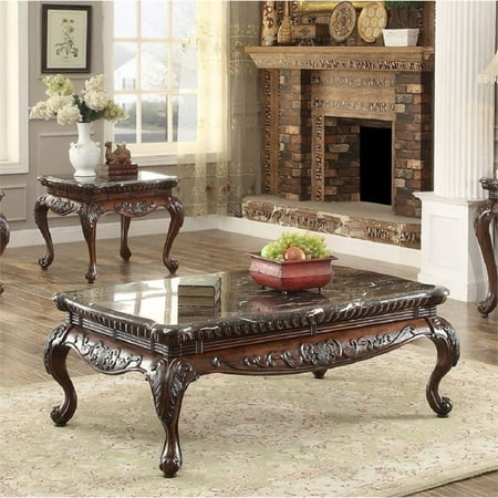 Homelegance Mariaclara Coffee Table in Dark Cherry