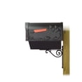 thumbnail image 2 of Special Lite Products TC-BWN-FS-2005-BLK Hummingbird Curbside Mailbox with  s Paper Tube & Baldwin Front Single Mailbox Mounting Bracket - Black, 2 of 4