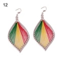 thumbnail image 2 of Jiaroswwei Bohemian Women Multicolor Silk Geometric Water Drop Hook Earrings Jewelry Gift, 2 of 8