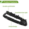 thumbnail image 7 of Unique Bargains No.2128851823 Fog Light Grill for Mercedes-Benz E-Class 2009-2013 Black Front Right Side Front Lower Bumper Fog Light Cover Inserts ABS 1 Pc, 7 of 7