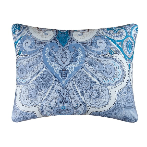 20" x 26" Daphne Blue Damask Cotton Standard Sham - Machine Washable