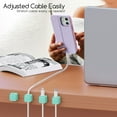 thumbnail image 4 of Cord Organizer Holder, 8 Pack Magnetic Desk Cable Clips Management, Hide Phone Charging Cable Keeper, Strong Adhesive Wire Charger Holder for Nightstand, Kitchen Appliances, Office Supplies, 4 of 14