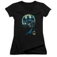 thumbnail image 2 of Batman Heed The Call Junior Women's T-Shirt V-Neck Black, 2 of 2