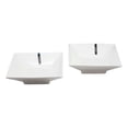 thumbnail image 4 of Ebros Pack Of 2 Kitchen And Dining Modern Design Porcelain Square Bowls 8.5"Dia, 4 of 9